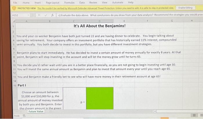 File Insert Page Layout Data Review View Automate Help PROTECTED VIEW