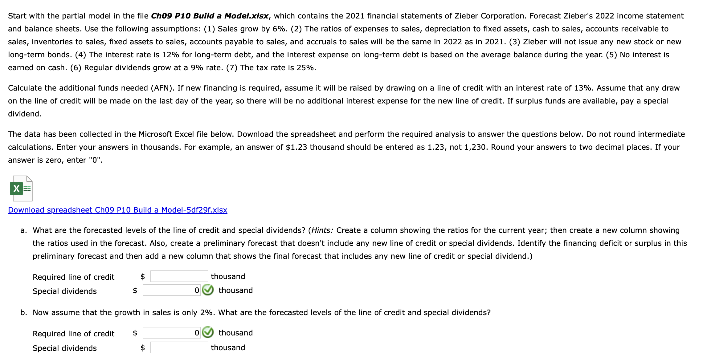  Start with the partial model in the file Ch09 P10 Build