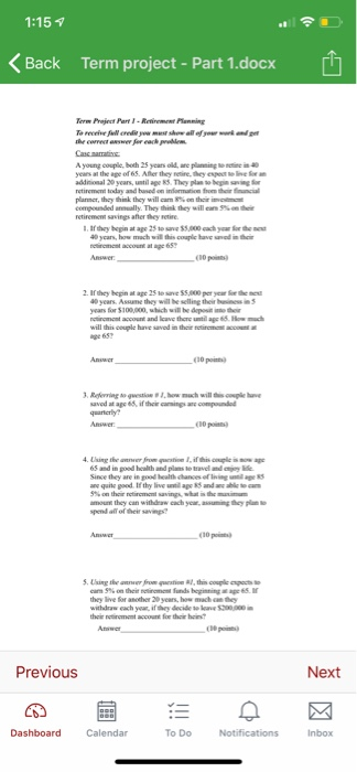 Case narrative: A young couple, both 25 years old, are planning