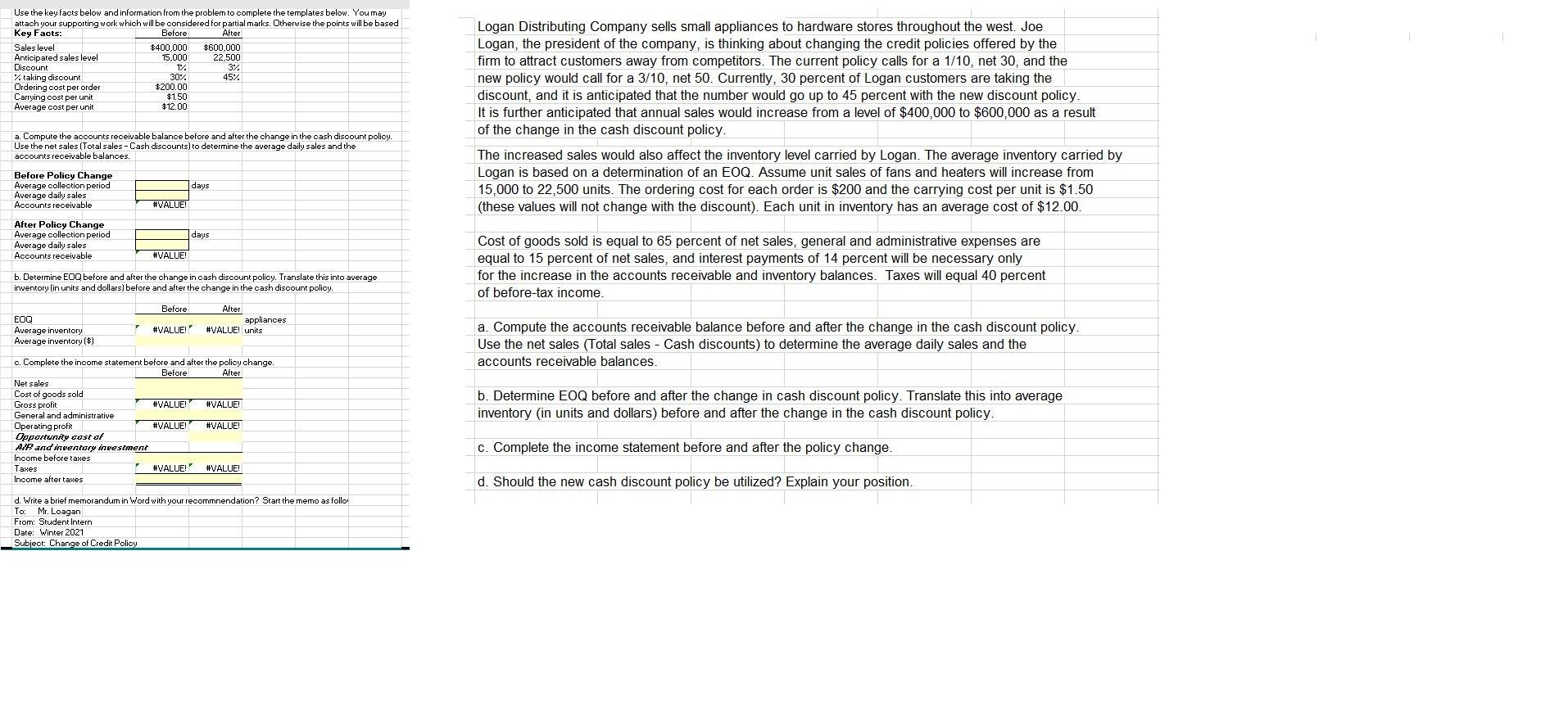  Use the key facts below and information from the problem to