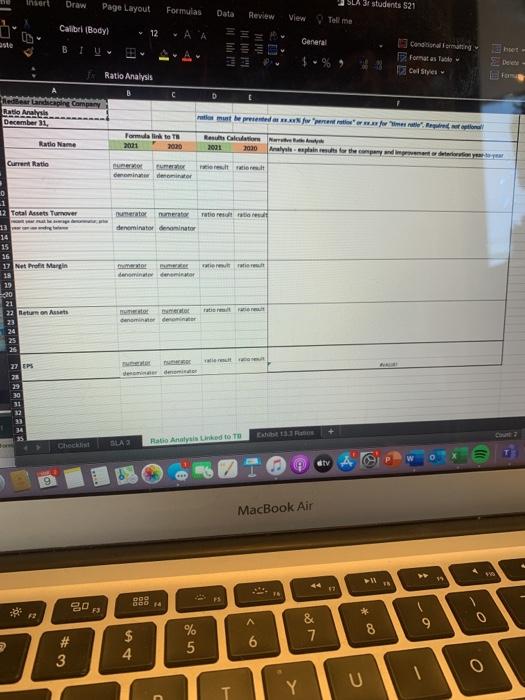 F RedBear Landscaping Company Adjusted Trial Balance 3 December 31, 4 2021