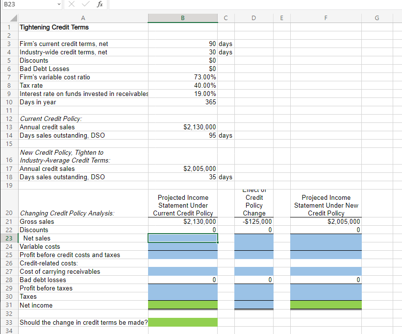 below. Open the spreadsheet and perform the required analysis to answer the