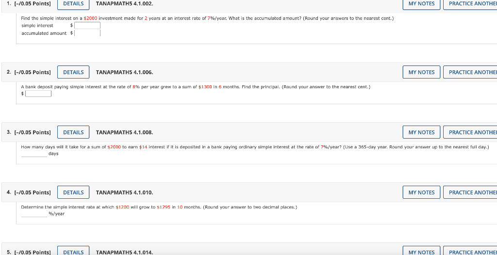  1. [-10.05 Points] DETAILS TANAPMATHS 4.1.002. MY NOTES PRACTICE ANOTHE Find