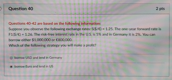 I need ONLY the answer for question #42. I have included all