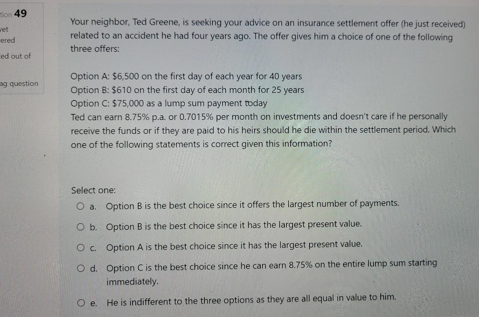 pays interest at a rate of 7.846% compounded semi-annually. The account balance