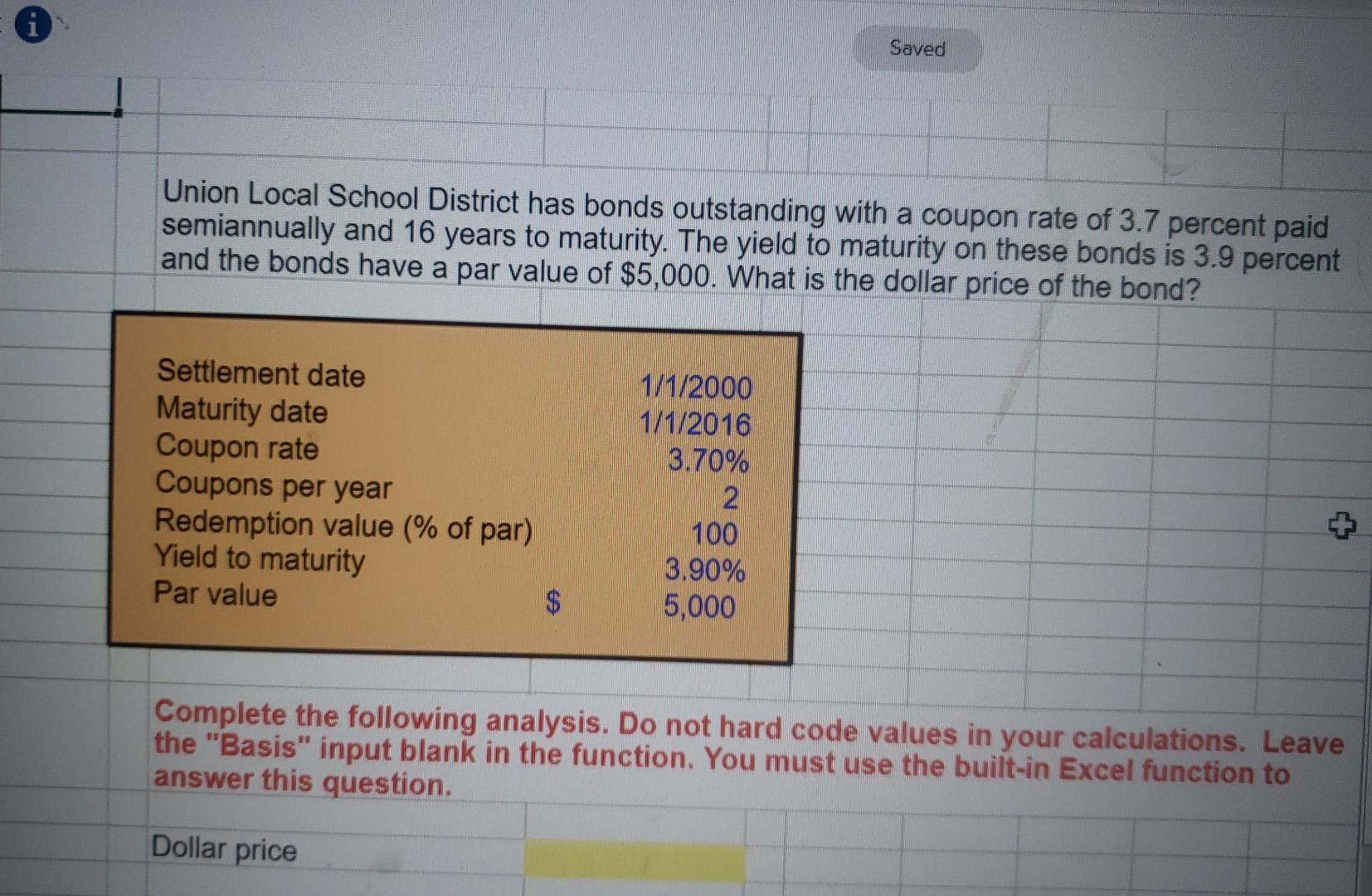 i Saved Union Local School District has bonds outstanding with a