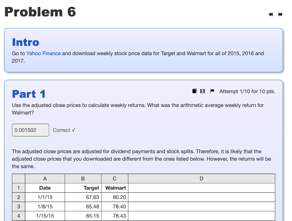 Can someone help me with this please? Problem 6 Intro Go to