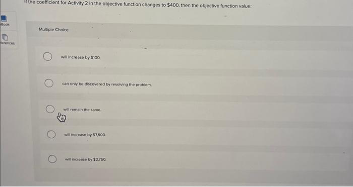 Activity 1 $C$6 Activity 2 $D$6 Activity 3 Constraints Cell $E$2 $E$3