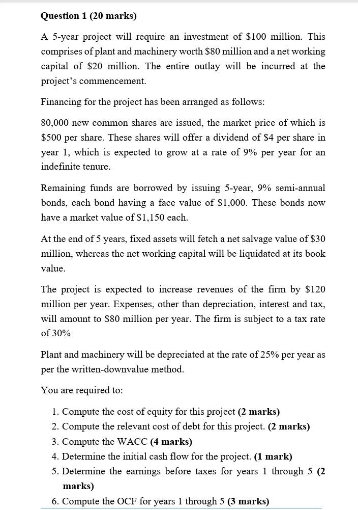 and a net working capital of $20 million. The entire outlay will