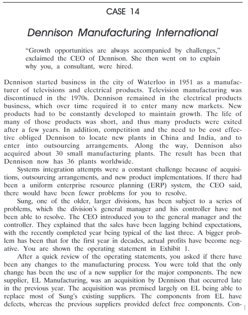  follow the format plsssss and thank you~ > CASE 14 Dennison