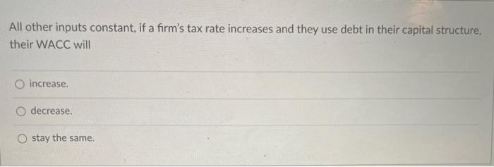 WACC > Ip>ra (1-T) ors > Ip > WACC > ra (1-T)