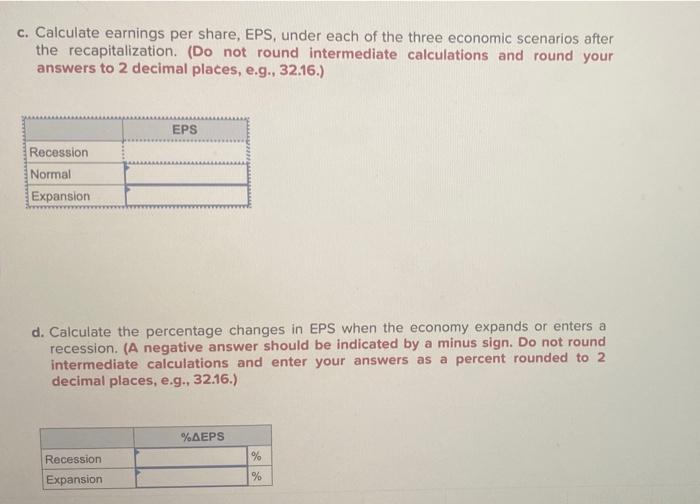 of $90,000. Earnings before interest and taxes, EBIT, are projected to be