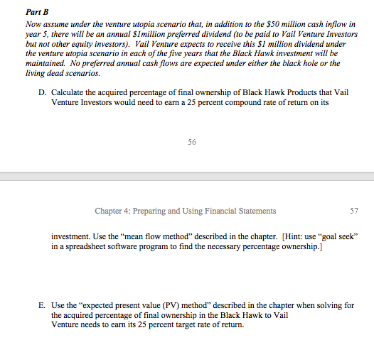 you used to calculate it. 10. [Present Values and Investor Ownership) Vail