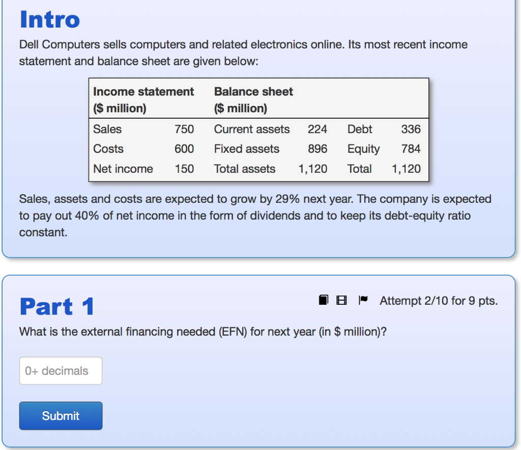 Intro Dell Computers sells computers and related electronics online. Its most