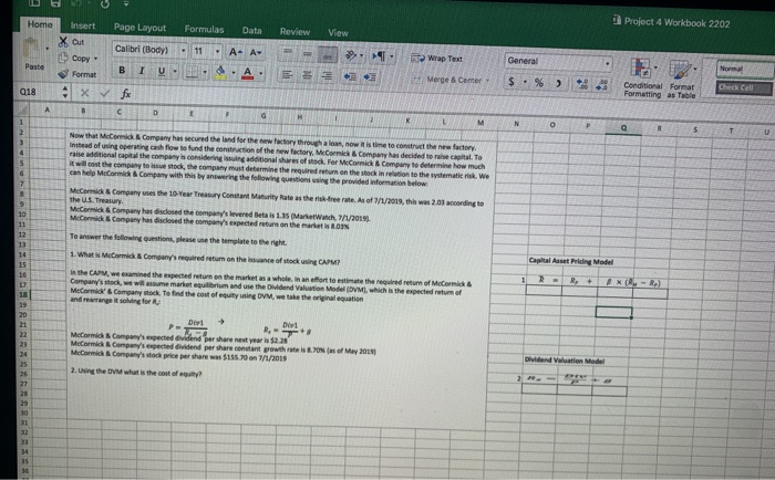 i need help with these questions and calculations please Home Project 4