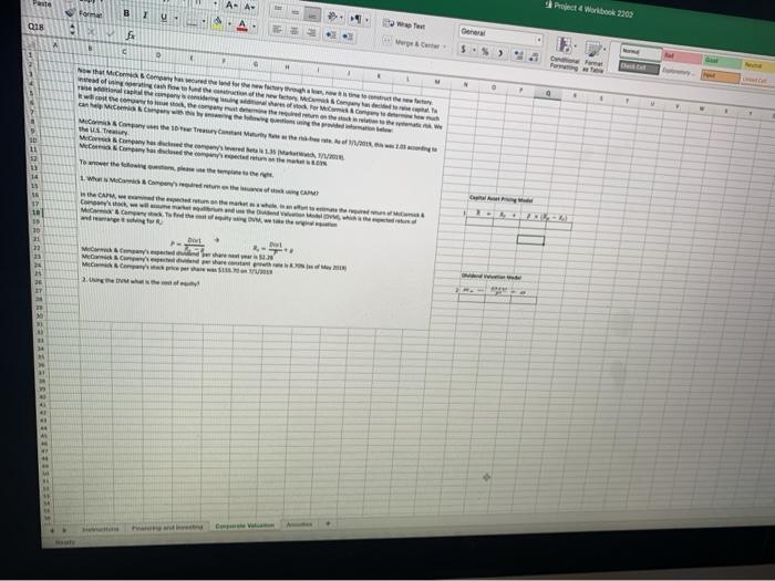 Workbook 2202 Formulas Review View 11 A- A- Wrap Text General Paste