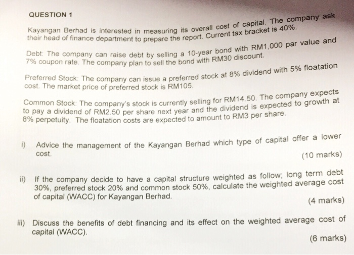 *using formula and show your calculation steps QUESTION 1 Kayangan Berhad is