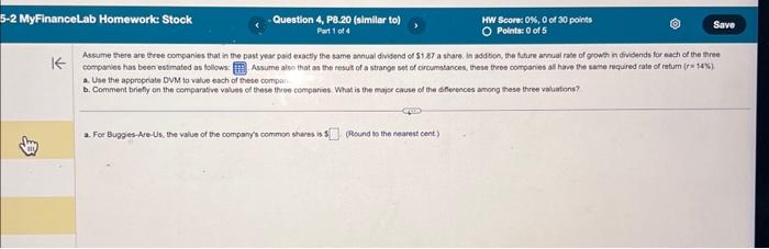  a. Use the approprate DVM to value each of these compar: