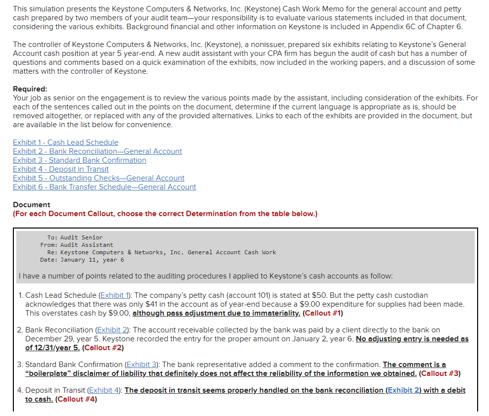  Here are the options This simulation presents the Keystone Computers &