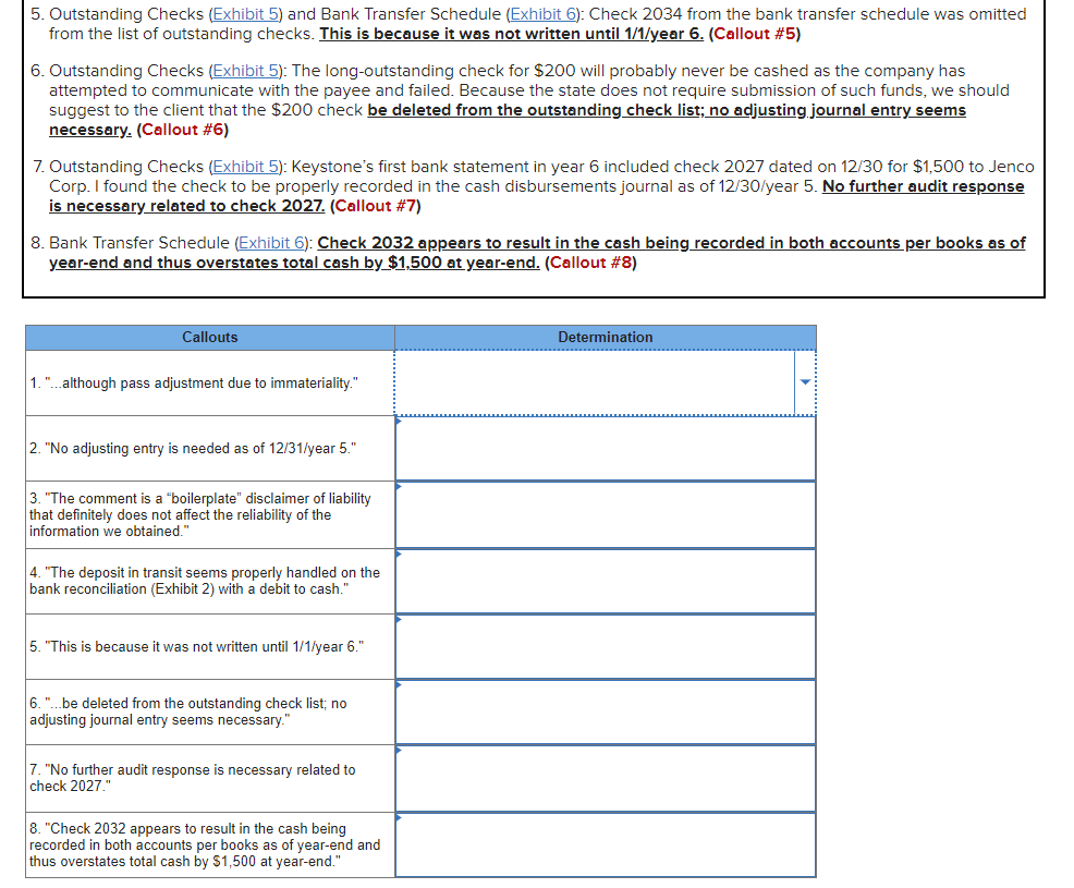 Networks, Inc. (Keystone) Cash Work Memo for the general account and petty