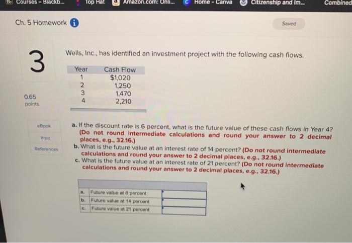  1 Courses - Blackb... Top Hat Amazon.com: Onli... Home - Canva