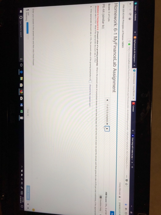(similar to) Homework: 6-1 MyFinanceLab Assignment Hw Score: 0%, ar 50 ph