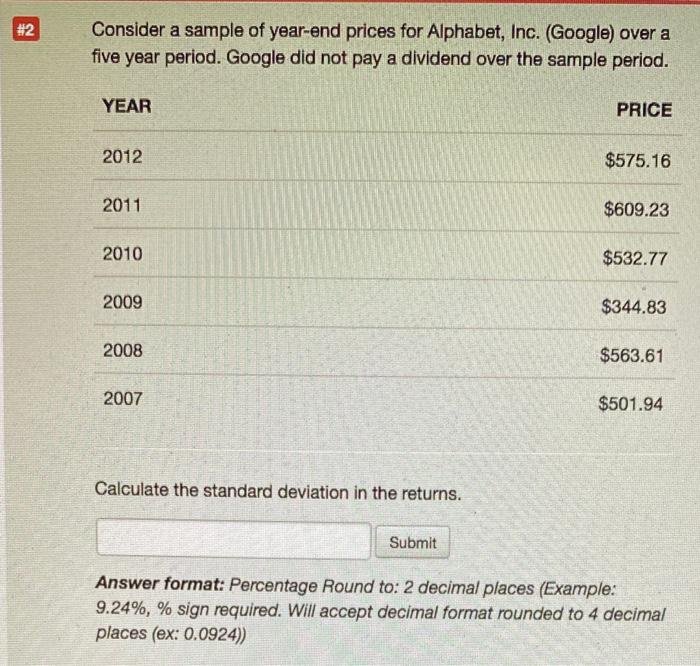 over a five year period. Google did not pay a dividend over