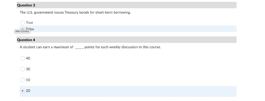 would maximize the time value of money. True False Question 3 The