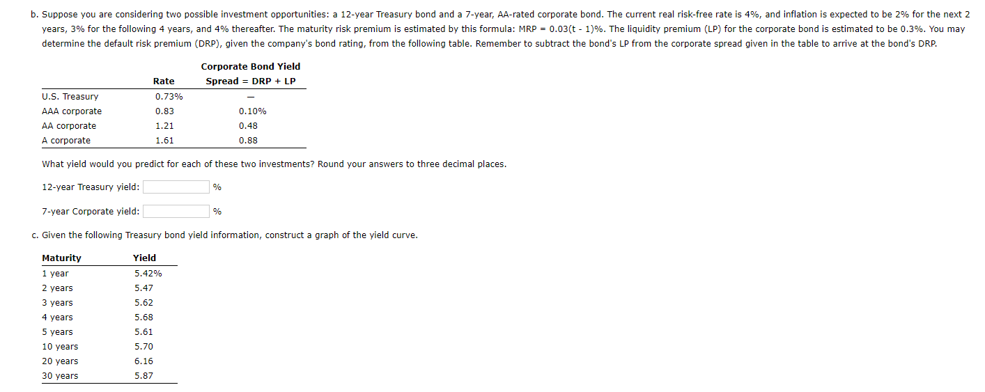  b. Suppose you are considering two possible investment opportunities: a 12-year
