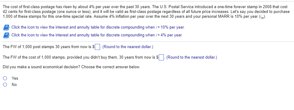  The cost of first-class postage has risen by about 4% per