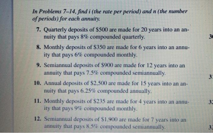  10,11 and 12 pleaseee 30 In Problems 7-14, find i (the
