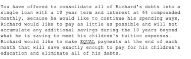 has another problem. He has four kids: a 14 year old son,