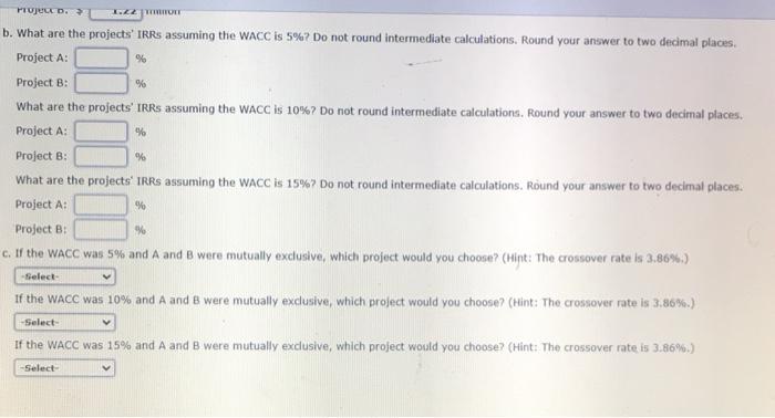 (in millions): 0 1 2 3 $5 $8 $7 $ Project A