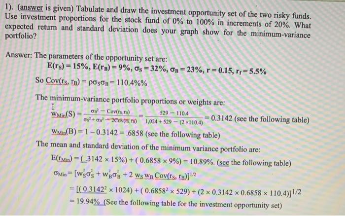 use questions 1 & 2 to answer question 3 Please answer #3