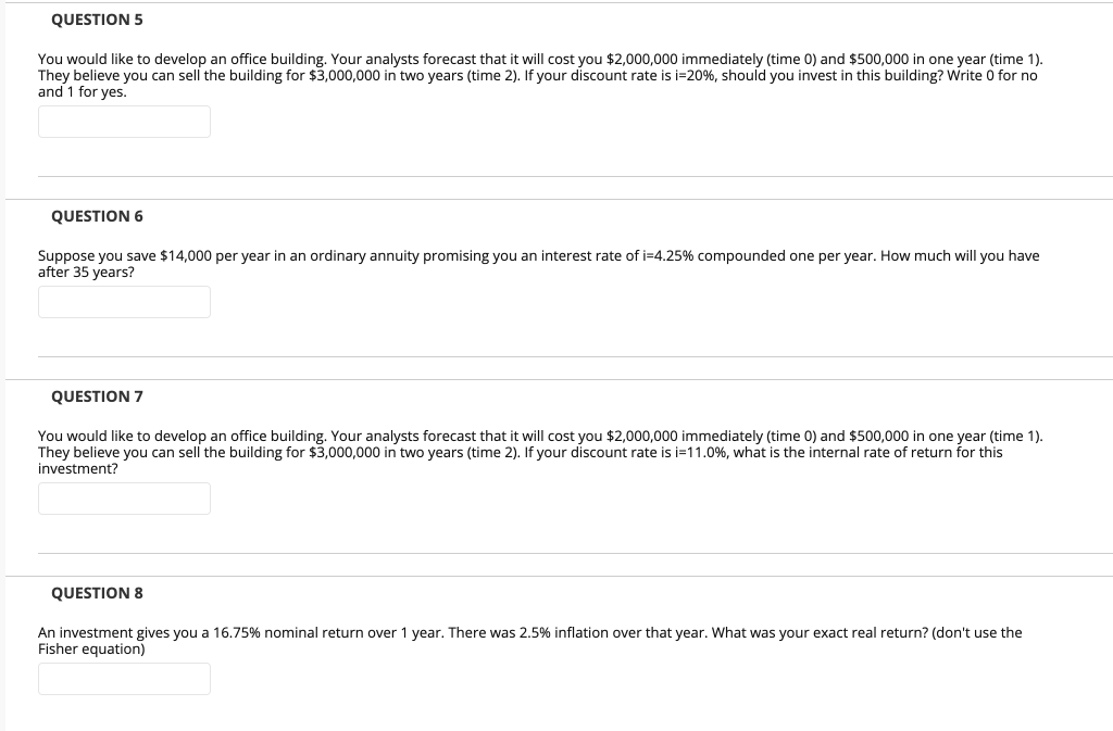 QUESTION 5 You would like to develop an office building. Your