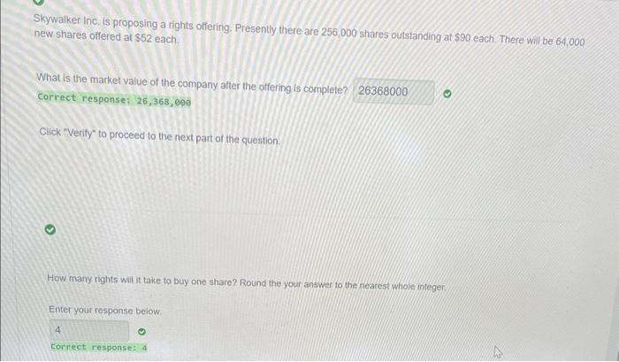 the next part of the question. How many rights will it take