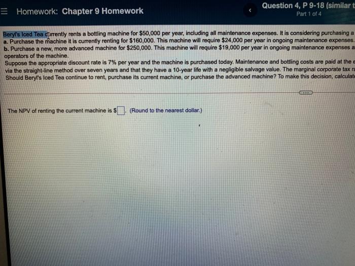 9-18 (similar to) HW Score: 91.67, 5.5 of 6 points Put 14