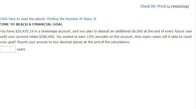 Check My Work (4 remaining) Click here to read the eBook: