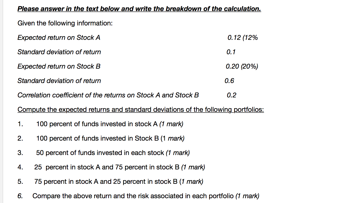 Please answer in the text below and write the breakdown of
