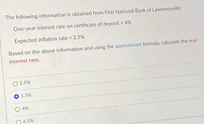 the expected inflation rate from the nominal interest rate? The adjusted exchange