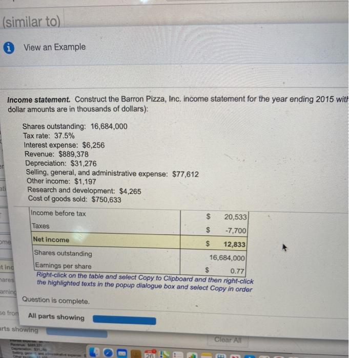 Selling, general, and administrative expense: $77 444 Other income: $1,175 Research and
