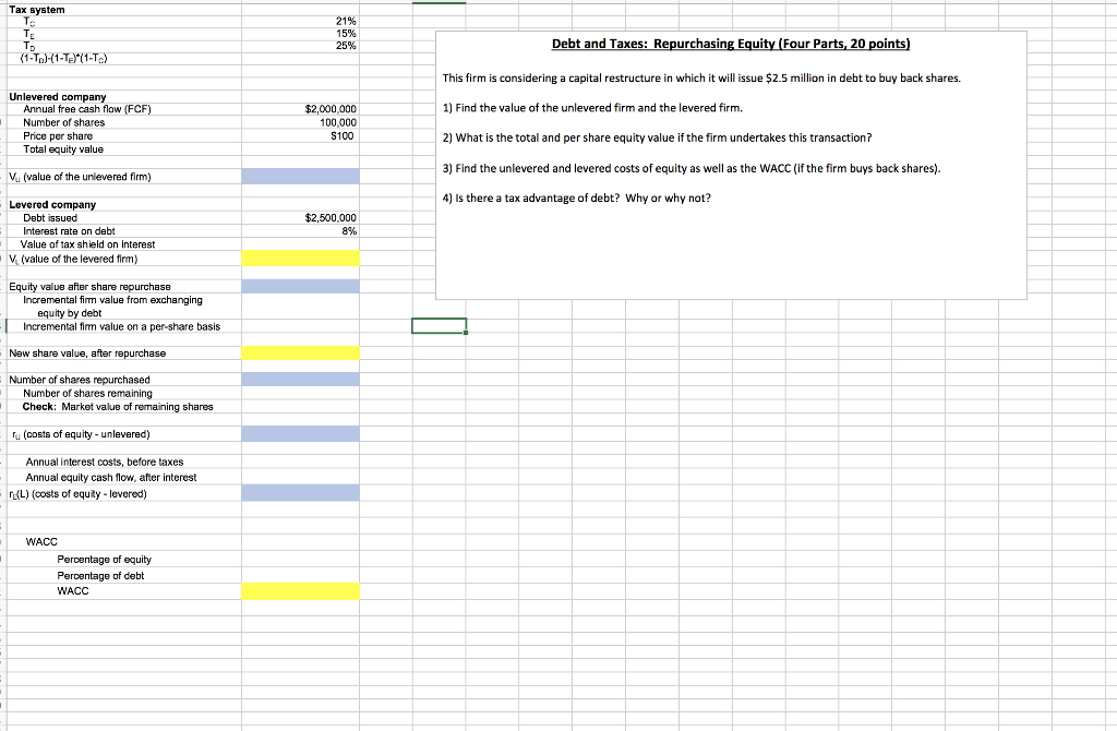  This firm is considering acapital restructure in which it will issue