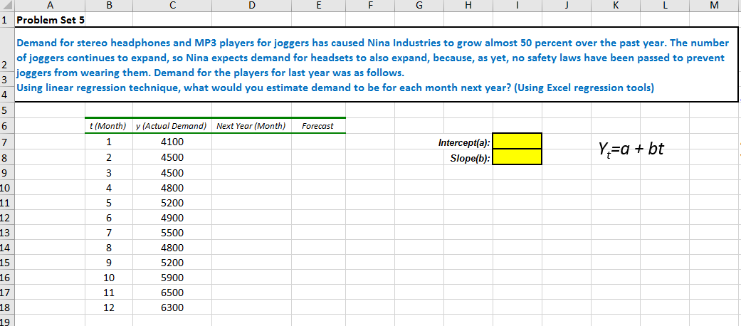  B D E H K L M A 1 Problem Set
