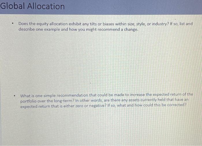 example and how you might recommend a change. - What is one