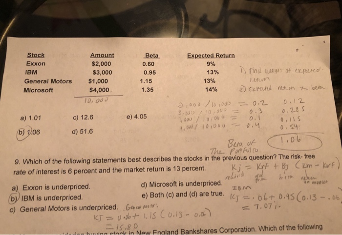  I need help answering #9... I got the 1.06 in the
