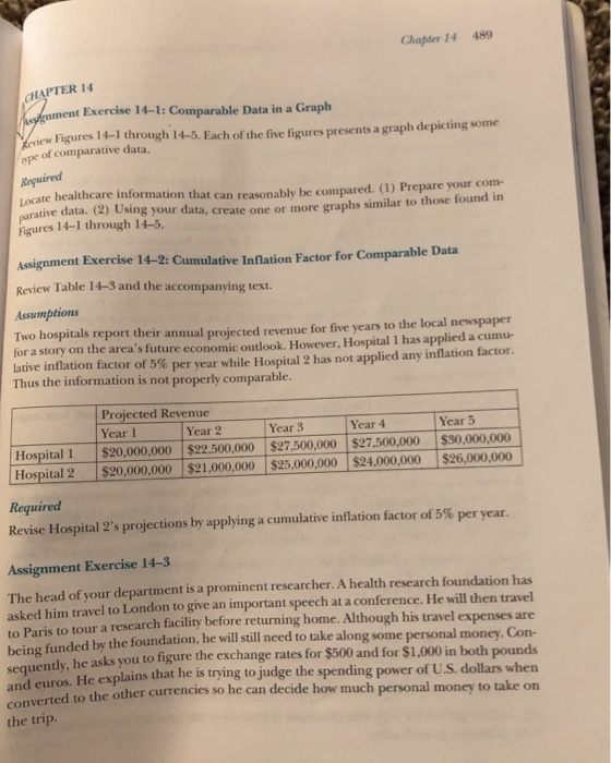  Chapter 14 489 CHAPTER 14 ment Exercise 14-1: Comparable Data in