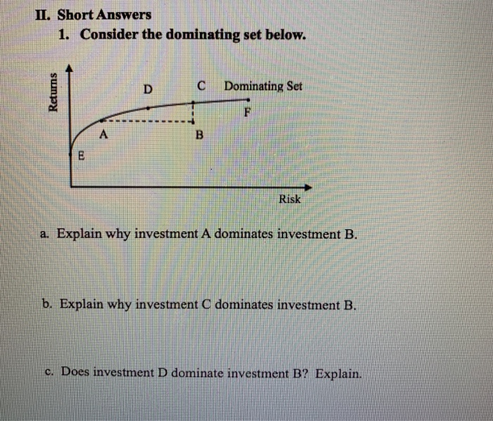  I. Short Answers 1. Consider the dominating set below. Dc Dominating