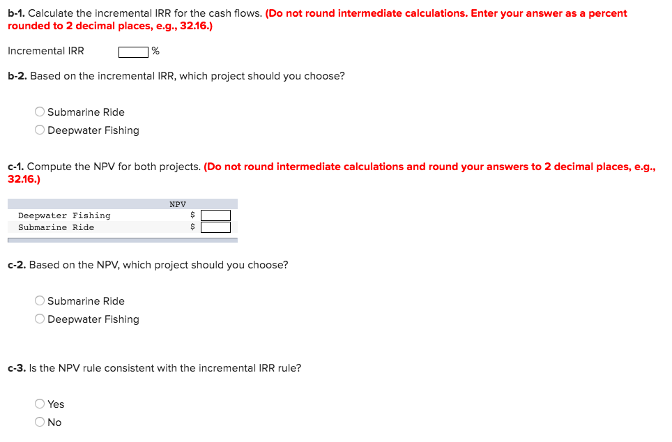 the Bahamas Recreation Corporation. Both projects require ar annual return of 17