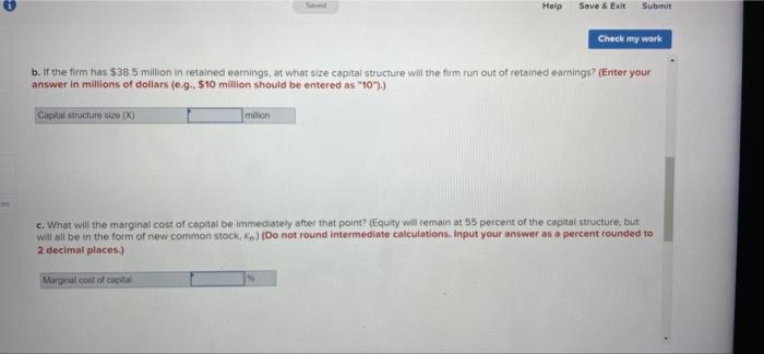 of capital (LO11-5] The McGee Corporation finds it is necessary to determine