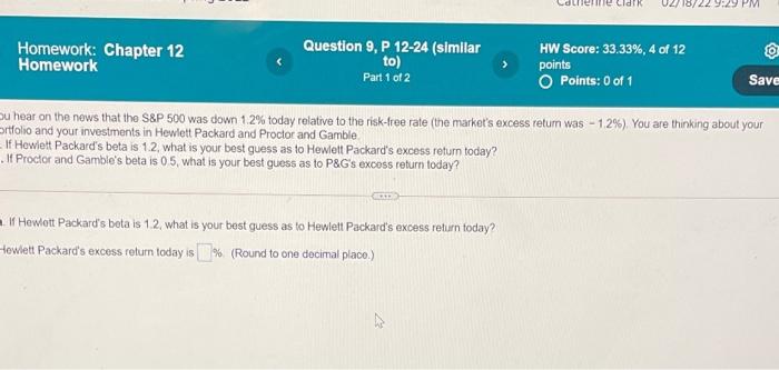  9:29 PM Homework: Chapter 12 Homework Question 9, P 12-24 (similar